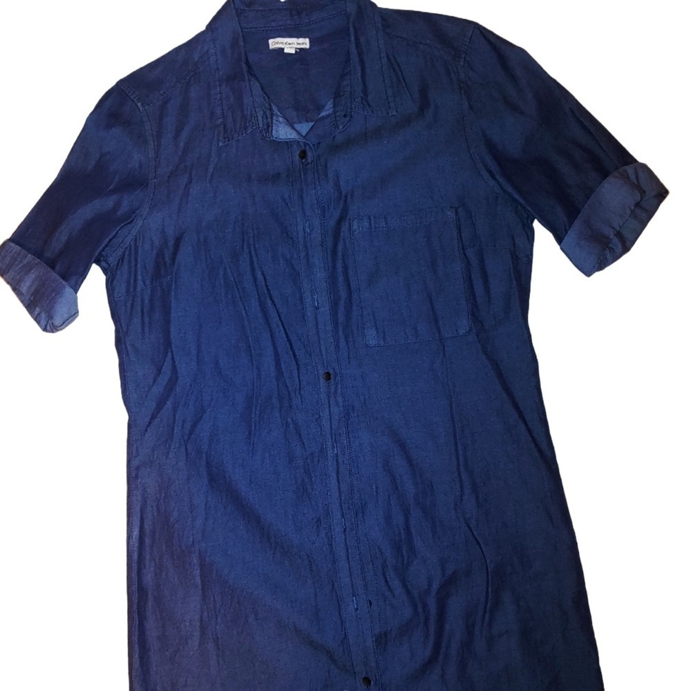 Calvin Klein Navy Shirt Dress